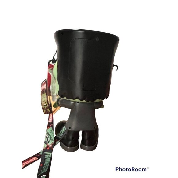 Universal Studios Large Frankenstein Popcorn Bucket Container Halloween Lanyard - Picture 4 of 10